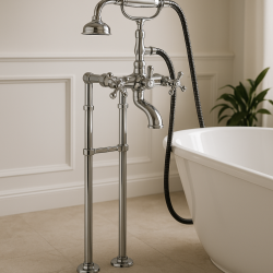 PB Freestanding bath mixer nostalgic strong knobs chrome 6000